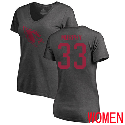 Arizona Cardinals Ash Women Byron Murphy One Color NFL Football #33 T Shirt